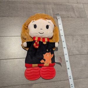Charming Stuffed Hermione  Doll with Red Shoes and Black Dress Baby Teething